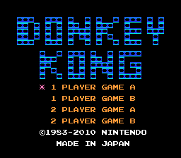 Donkey Kong - Pauline Edition Title Screen